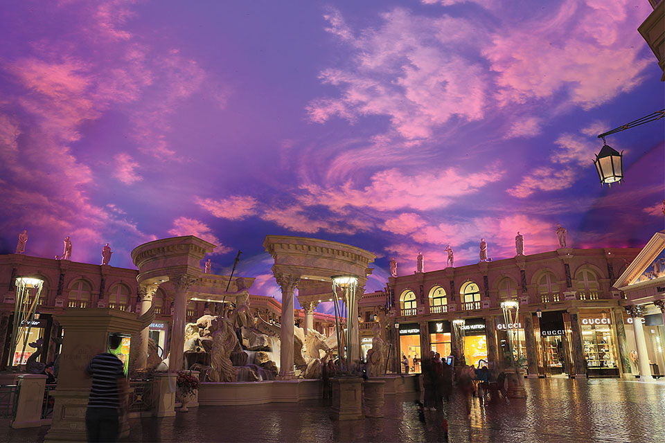 entrance to the forum shops at caesars palace las vegas boulevard